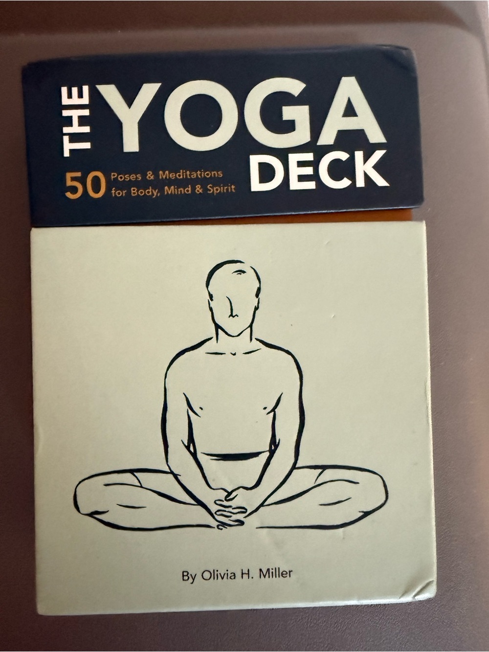 Chronicle Books The Yoga Deck — Cream and Navy Pocket Pose Cards